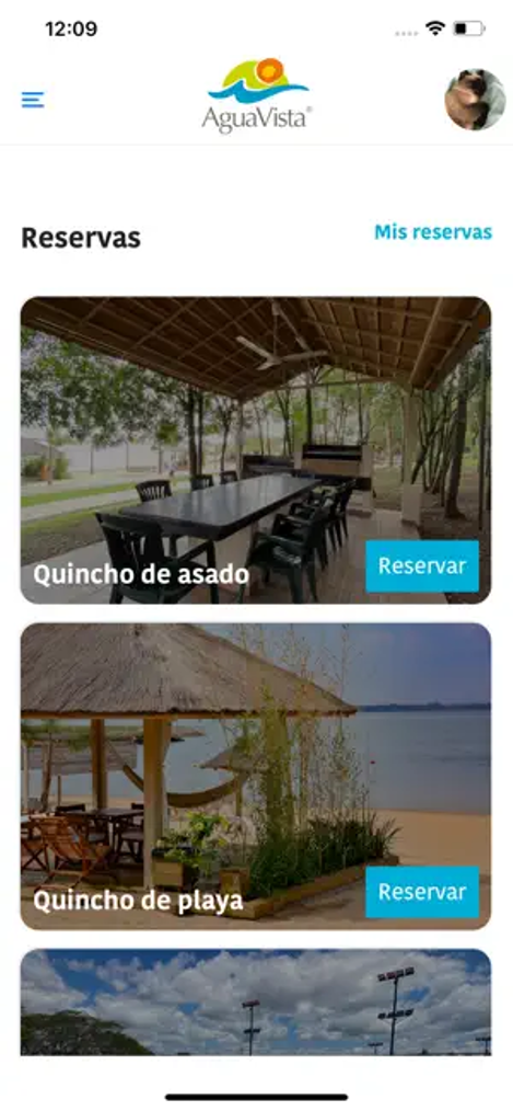 Reservas en la App AguaVista